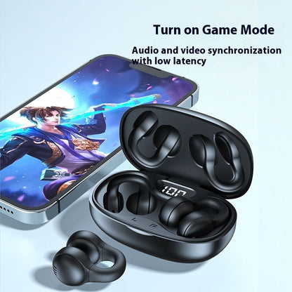 Clip-on Bluetooth Headset Touch Wireless Non In-ear