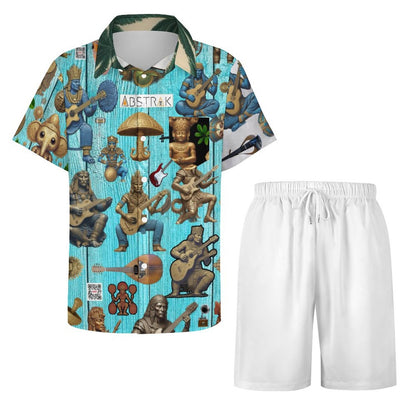 Short Sleeve Shirt and Shorts Set B339D1P (All-Over Printing)