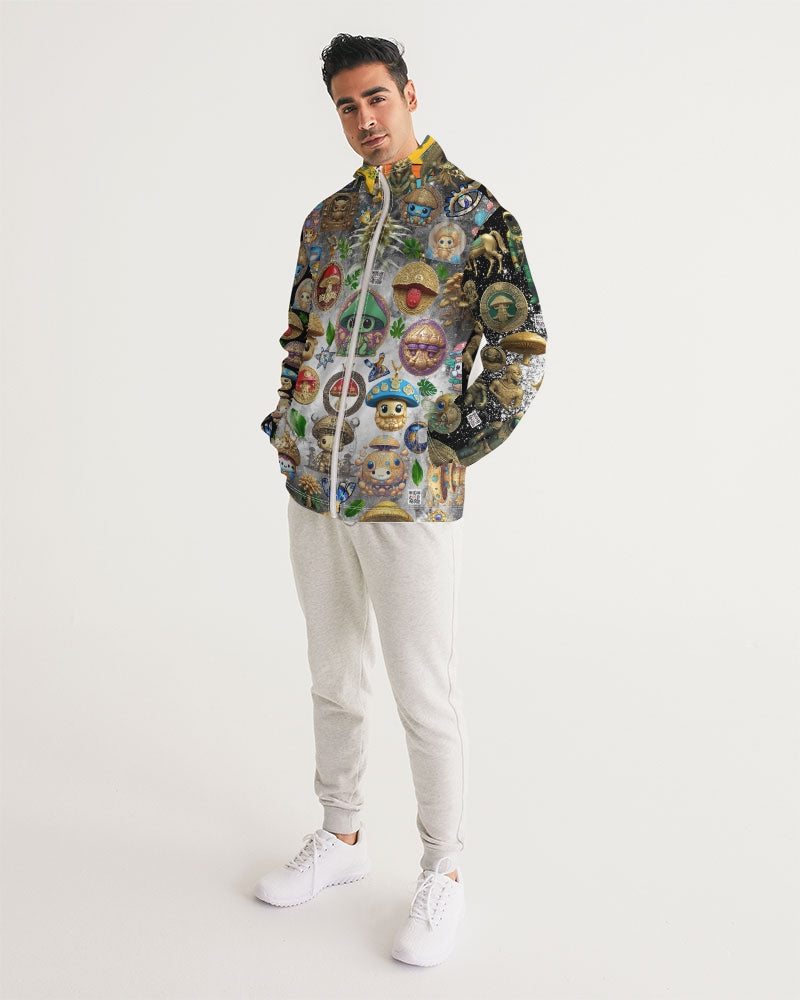 Mushroom Abstak Collection Men's All-Over Print Windbreaker