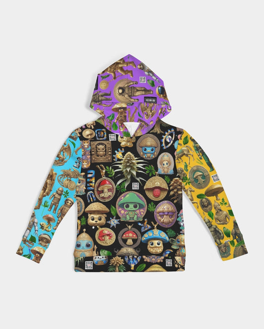 Mushroom Abstak Collection Kids All-Over Print Hoodie