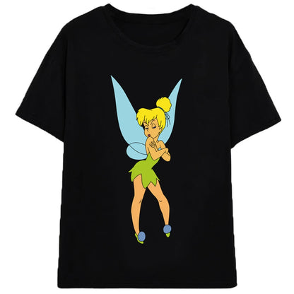 Disney T-Shirt Bambi Deer Fashion Women T-Shirt Summer Cartoon O-Neck Short Sleeve T-Shirt Women Casual Tee Tops Female Femmes