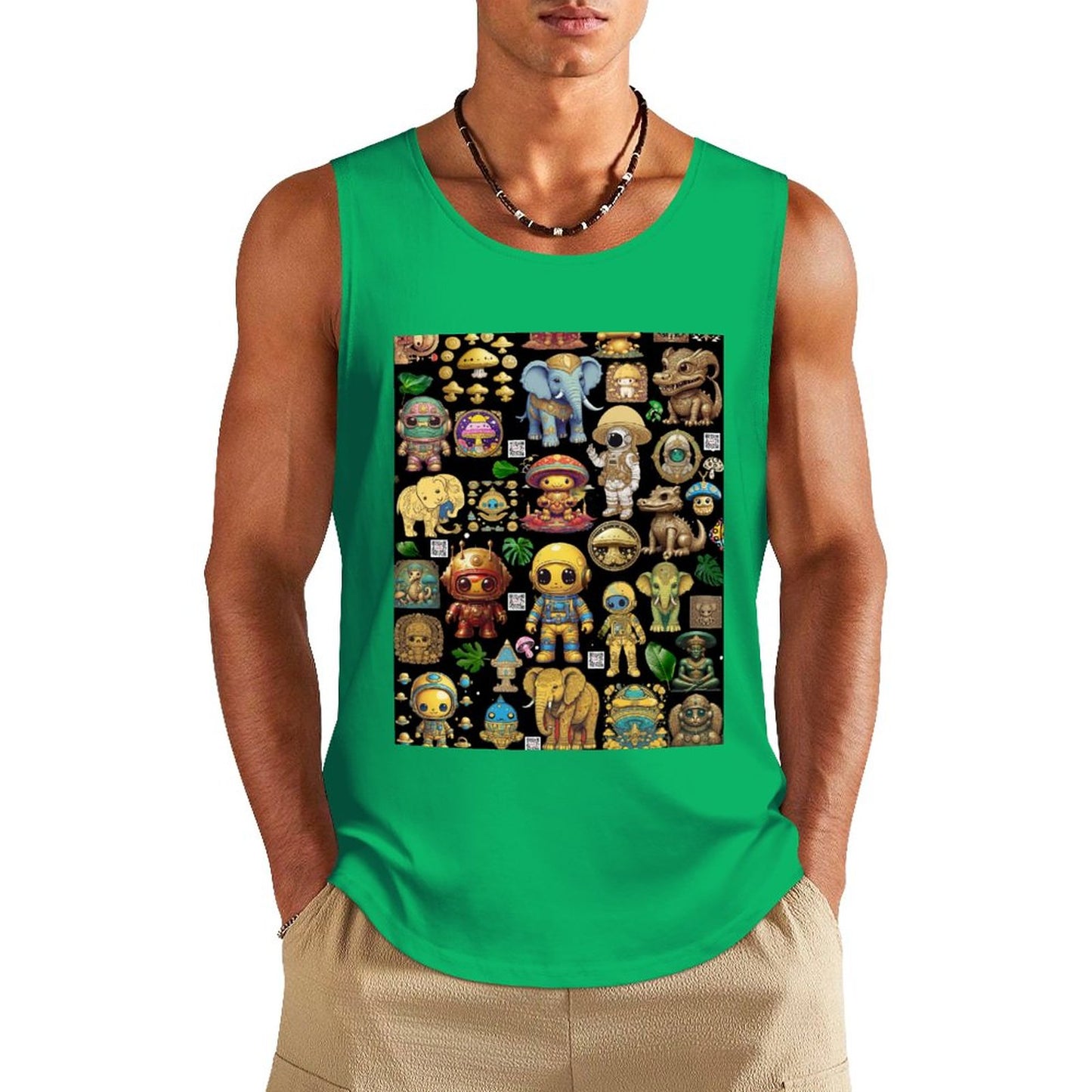 DTF 160gsm Men's Cotton Tank Top BX (Front Printing)