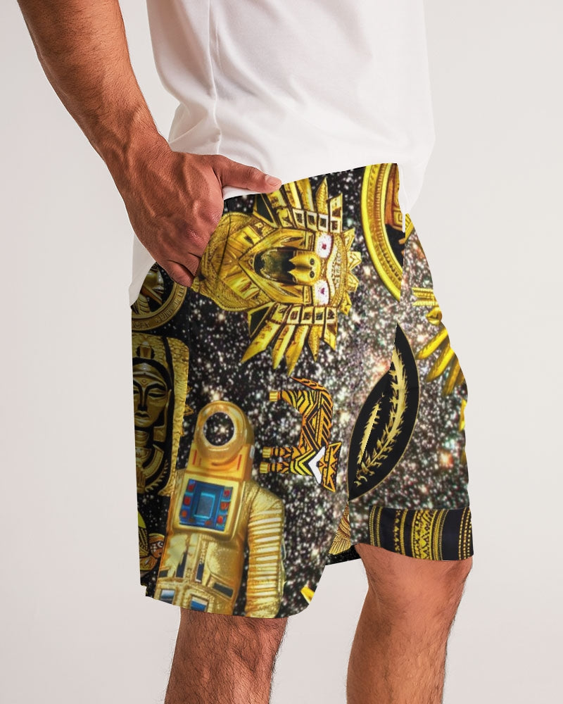 Ancient Abstrak Men's All-Over Print Jogger Shorts