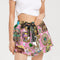 Alien Trendy Abstrak Collection Women's All-Over Print Ruffle Shorts