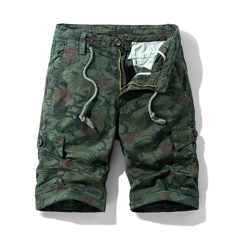 2024 New Spring Summer Men Cargo Shorts Cotton Relaxed Fit Breeches Bermuda Casual Short Pants Clothing Social Cargo Short Men