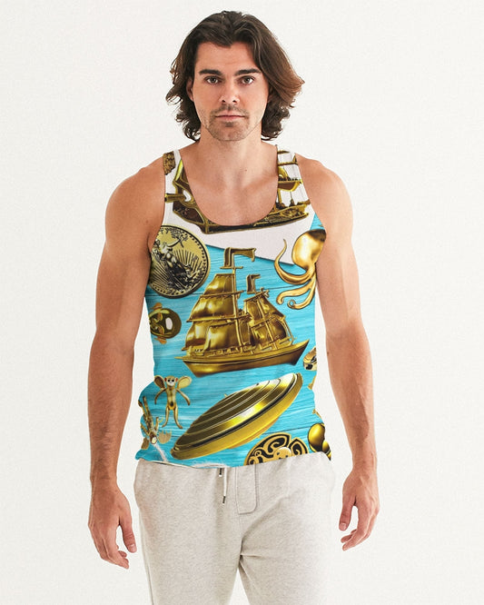 Outer Space Abstrak Men's All-Over Print Tank