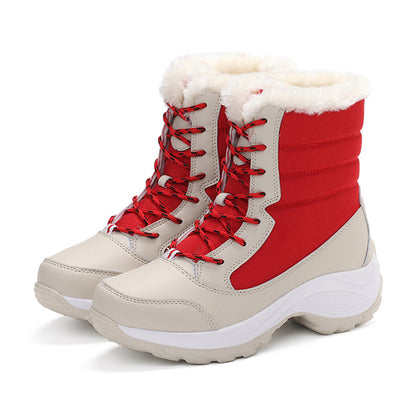 Snow Boots Women Fur Shoes Woman Platform Boots For Women Plush Keep Warm Women's Boots Flat Plus Size Botas Mujer Winter Shoes