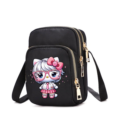 HelloKittys Women Shoulder Bag Small Multifunction Handbag Casual Tote Female Crossbody Bag  Messenger Bags Anime Purse Pouch