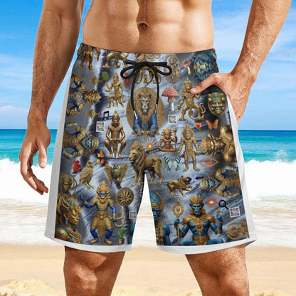 Men's Beach Shorts with 4 Pockets