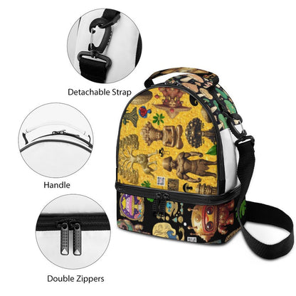 Two-Compartment Insulated Lunch Tote Bag (All-Over Printing)