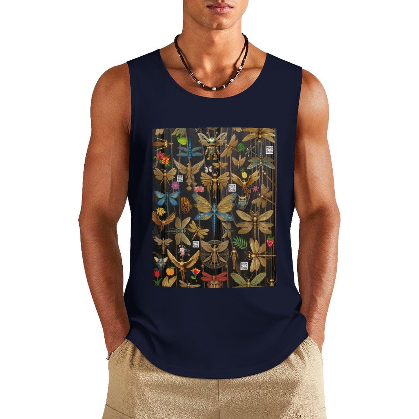 DTF 160gsm Men's Cotton Tank Top BX (Dual-sided Printing)