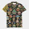 Mushroom Abstak Collection Men's All-Over Print Slim Fit Short Sleeve Polo