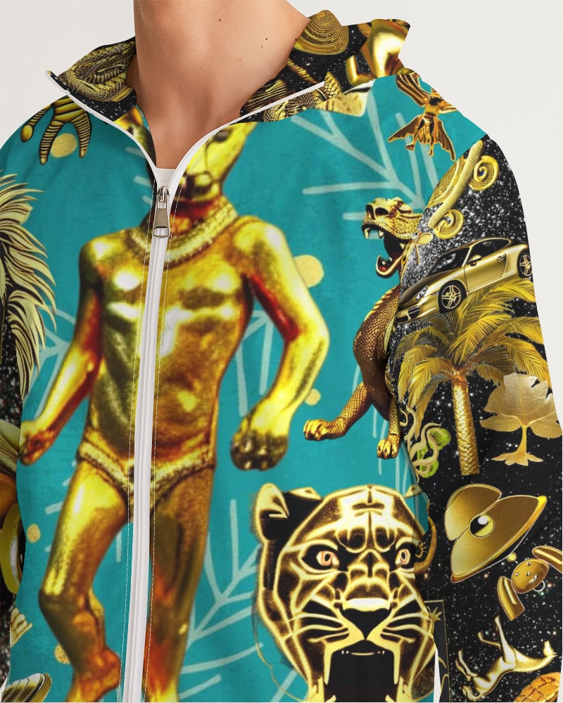 Outer Space Abstrak Men's All-Over Print Windbreaker