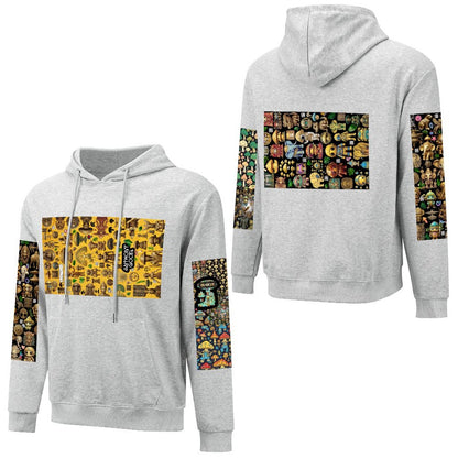 DTF 250gsm Cotton Men's Hoodie with Pocket (Dual-sided+Sleeve Printing)