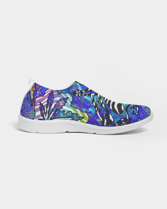 Colorful Artistic Abstract Women's Slip-On Flyknit Shoe