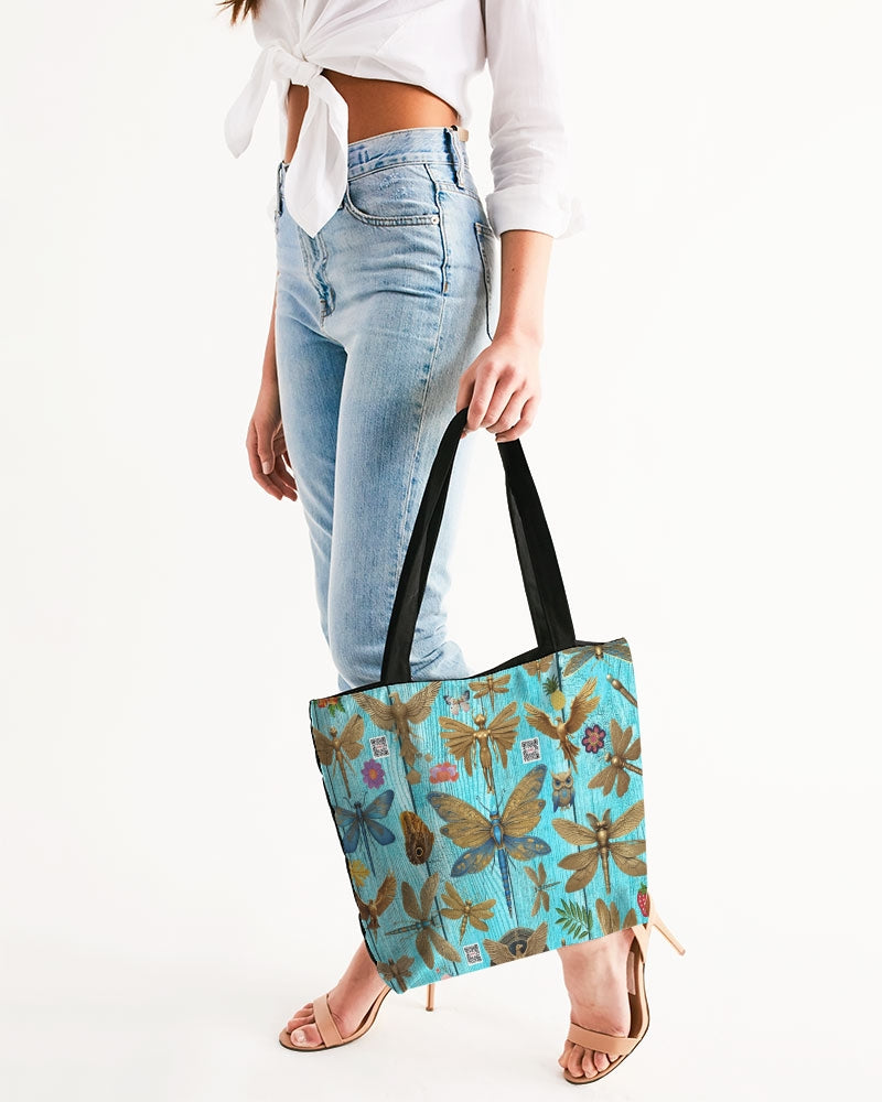 Abstrak dragonfly Canvas Zip Tote