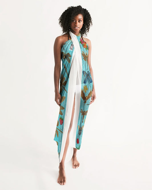 Abstrak dragonfly All-Over Print Swim Cover Up