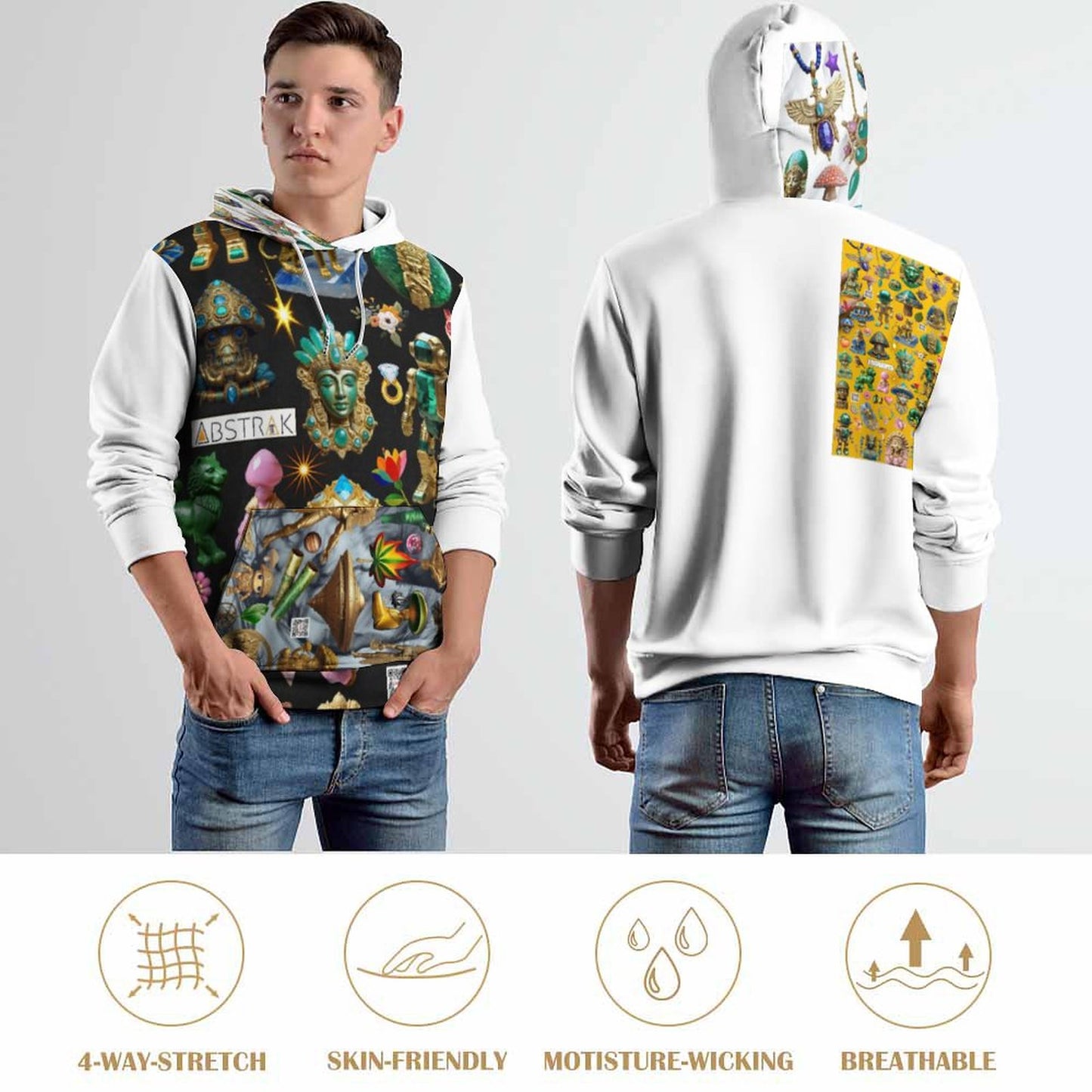 230gsm Printed Hoodie for Men (All-Over Printing)