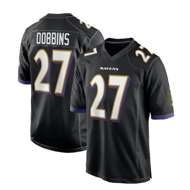 NFL Football Jersey Ravens 27 92 99 Ravens J.K. Dobbins Jersey3D Digital Printed Loose Oversized Men's and Women's Sports Top