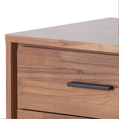 Walnut 2-Drawer Accent Table With Hairpin Legs