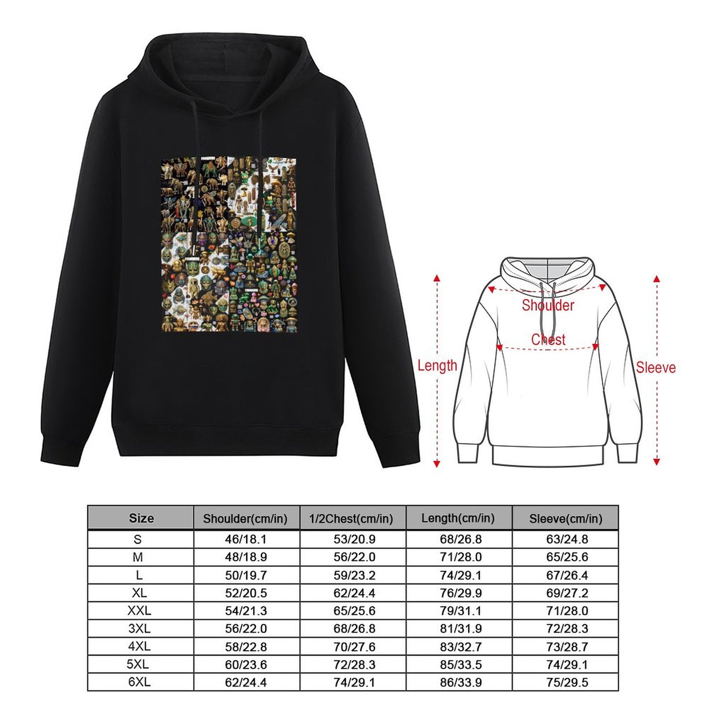 DTG 255gsm Cotton Funky Hoodie for Men (Front Printing)