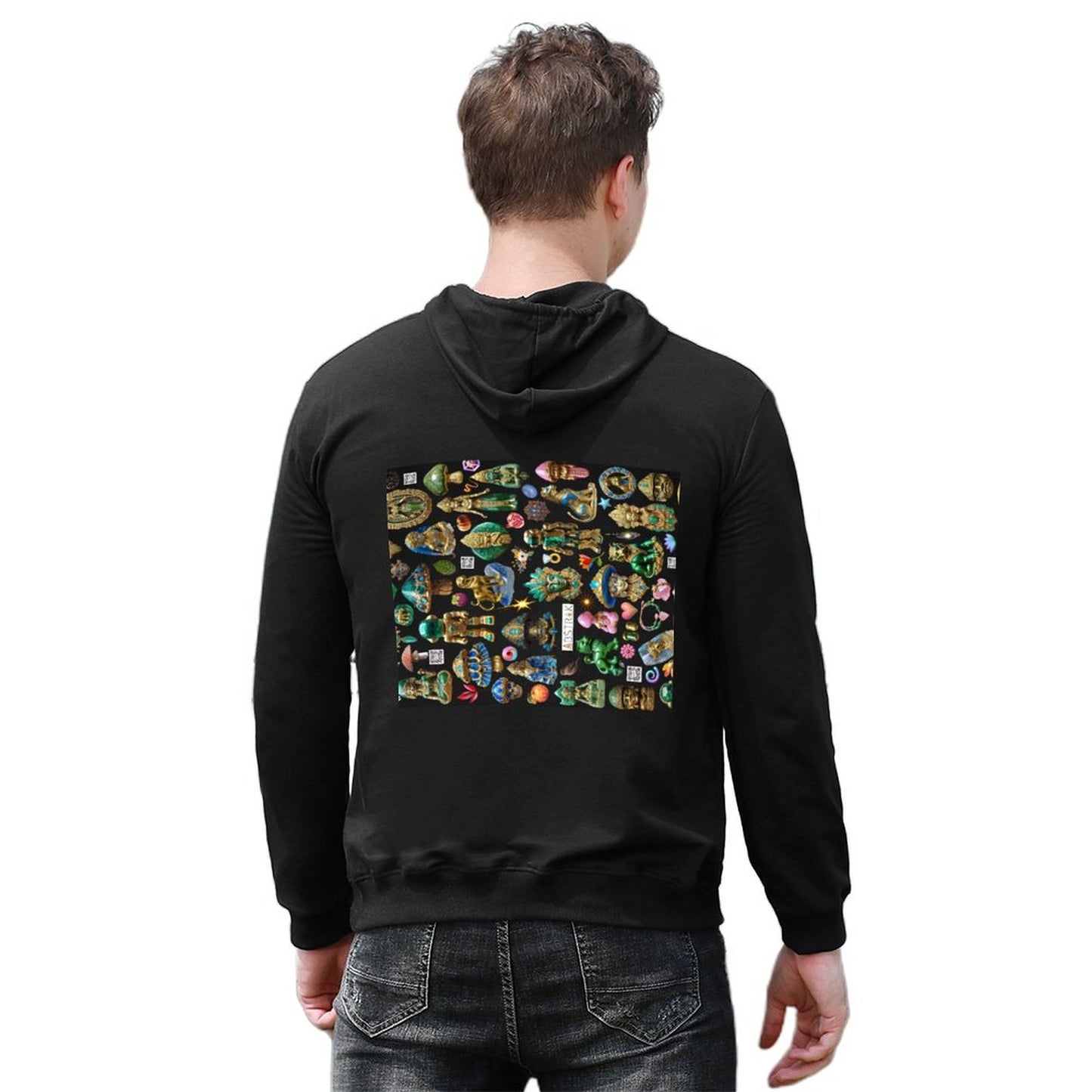 DTG 255gsm Men's Hoodie with Pouch (Dual-sided Printing)