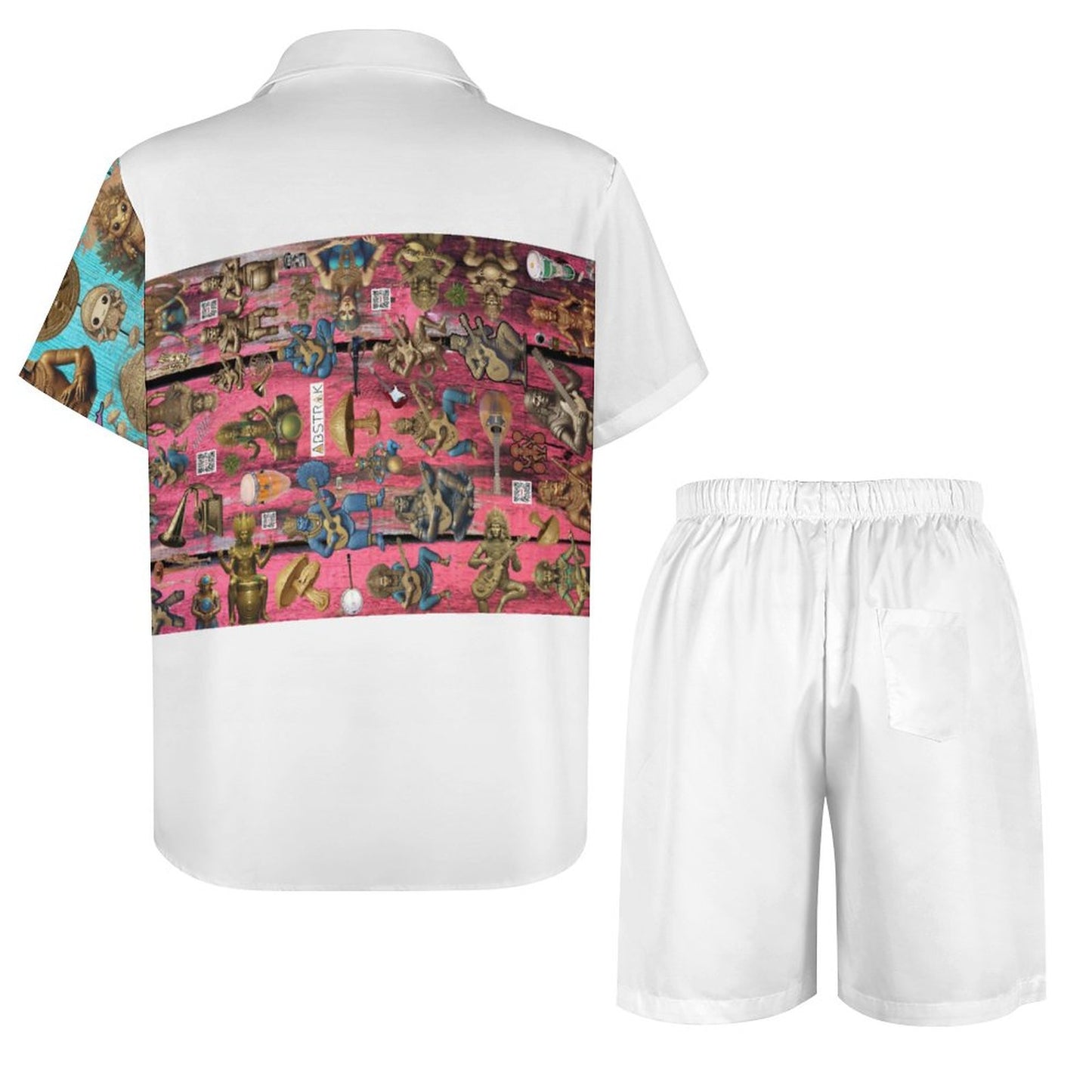 Short Sleeve Shirt and Shorts Set B339D1P (All-Over Printing)