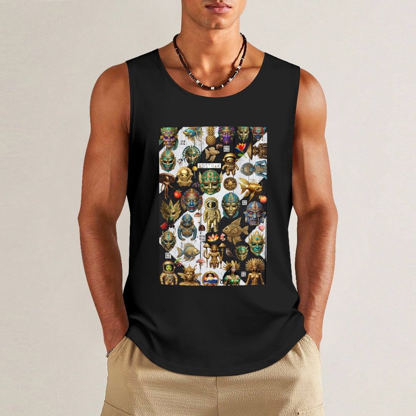 DTF 160gsm Men's Cotton Tank Top BX (Dual-sided Printing)