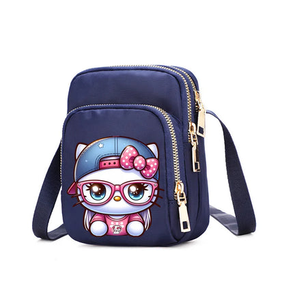 HelloKittys Women Shoulder Bag Small Multifunction Handbag Casual Tote Female Crossbody Bag  Messenger Bags Anime Purse Pouch