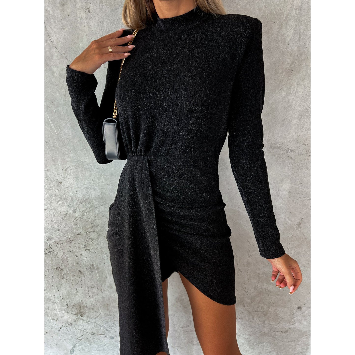 Bronzing Fashion Long Sleeve Dress