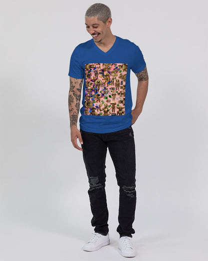 Mushroom Abstak Collection Unisex Jersey V-Neck Tee | Bella + Canvas