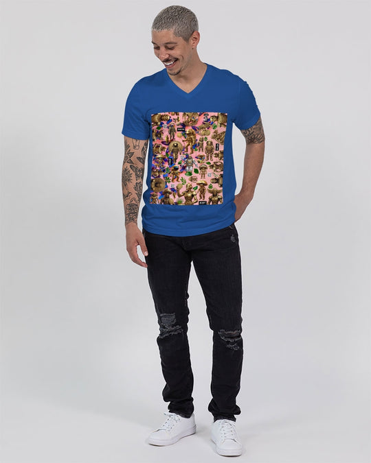 Mushroom Abstak Collection Unisex Jersey V-Neck Tee | Bella + Canvas