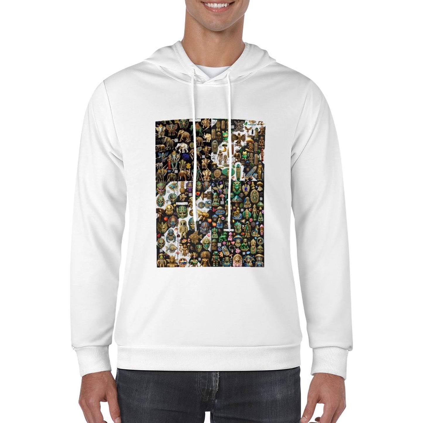 DTG 255gsm Cotton Funky Hoodie for Men (Front Printing)