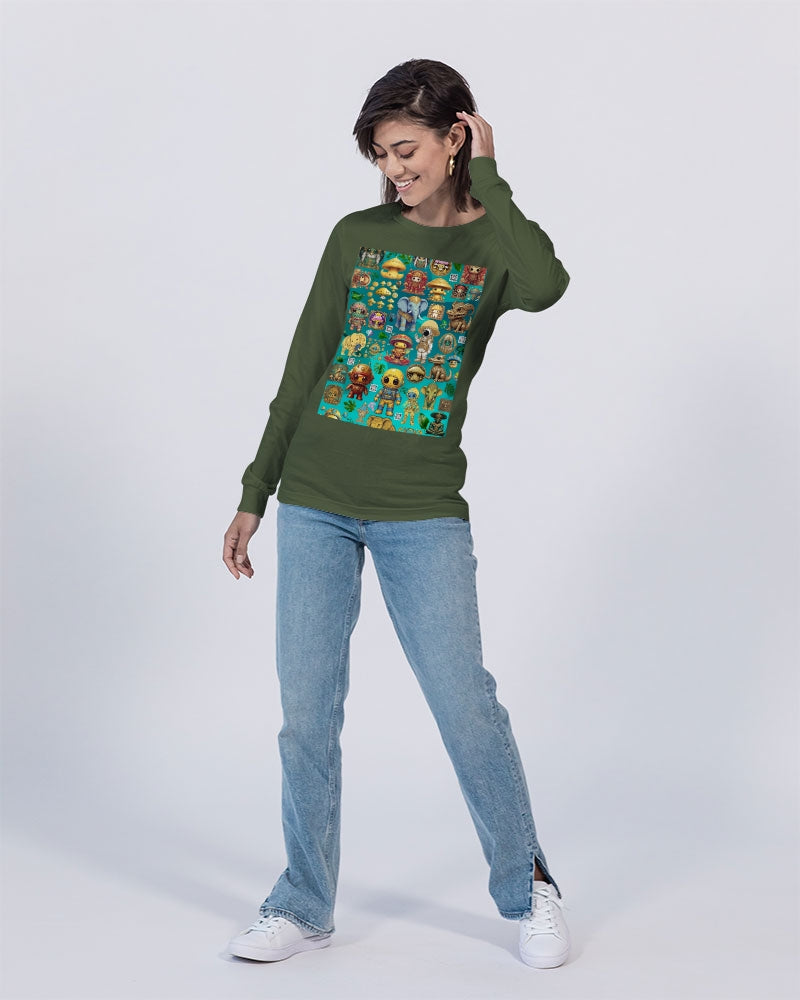 Alien Trendy Abstrak Collection Unisex Jersey Long Sleeve Tee | Bella + Canvas