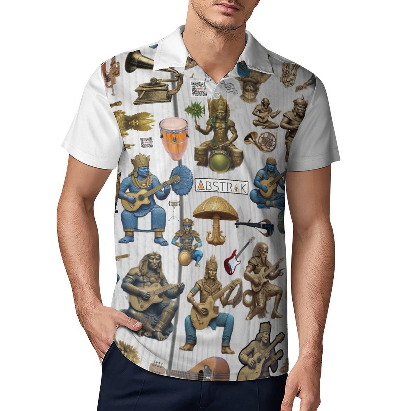 Short Sleeve Men's POLO T-shirt (All-Over Printing)