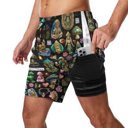 Men's Beach Shorts with 4 Pockets