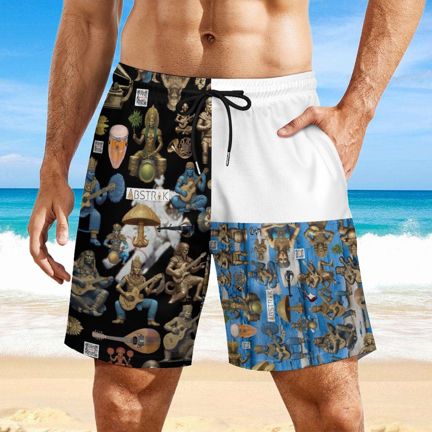 Men's Hawaiian shorts with 4 Pockets