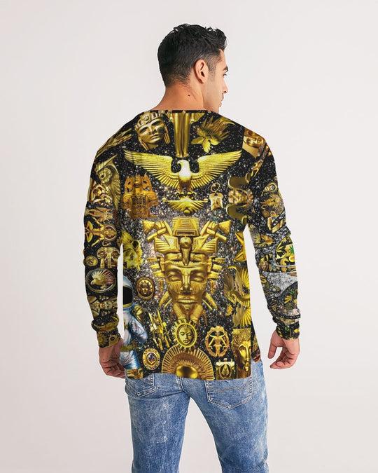 Ancient Abstrak Men's All-Over Print Long Sleeve Tee