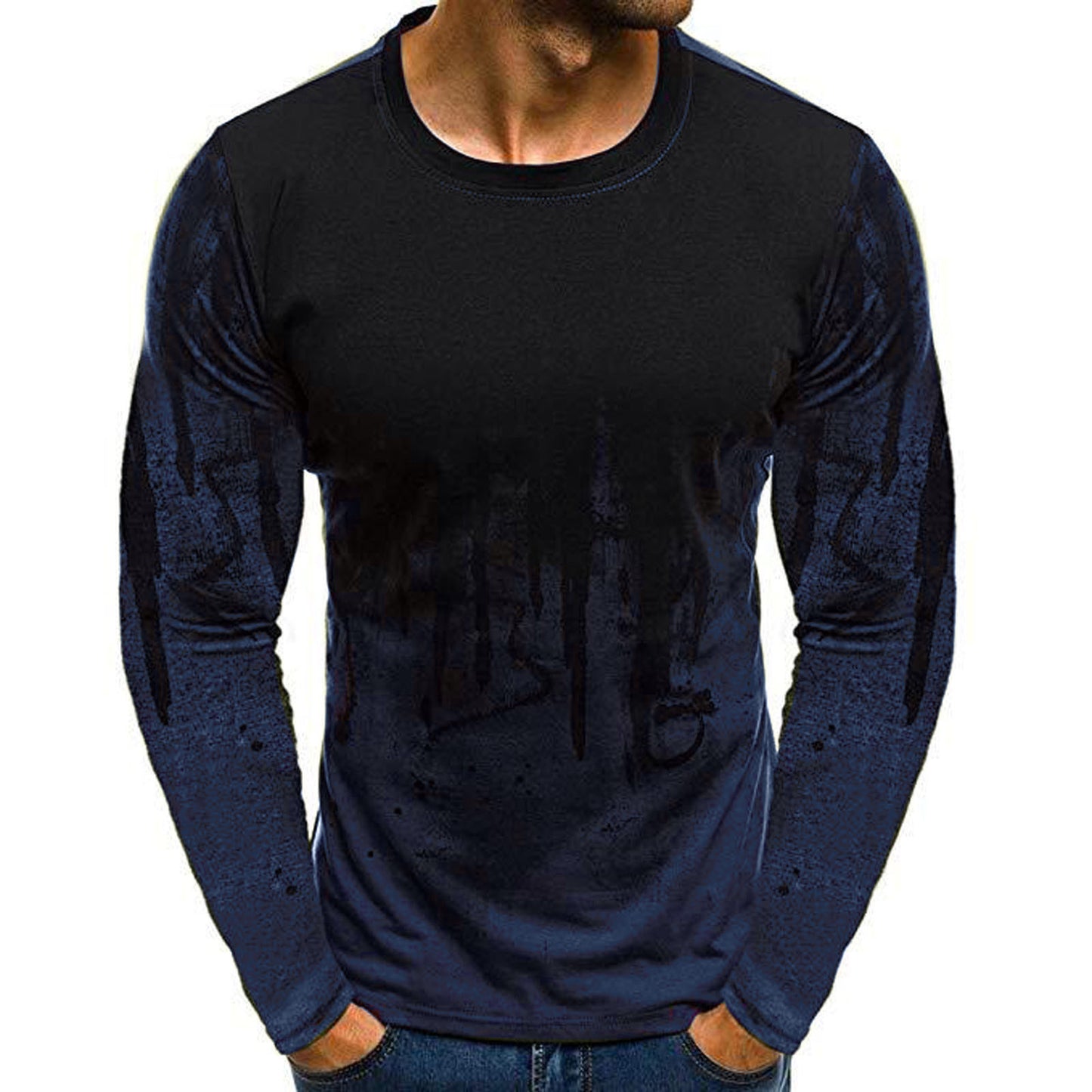 Men's Sports Camouflage Long Sleeve Personality Quick Dry T-Shirt