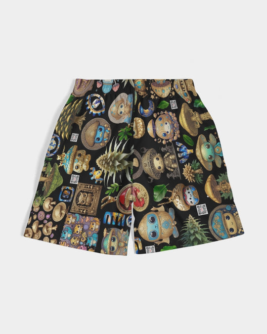 Mushroom Abstak Collection Men's All-Over Print Jogger Shorts