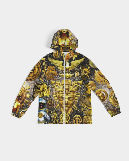 Ancient Abstrak Men's All-Over Print Windbreaker