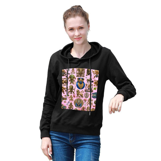 DTG 255gsm Cotton Printed Hoodie for Women (Front Printing)