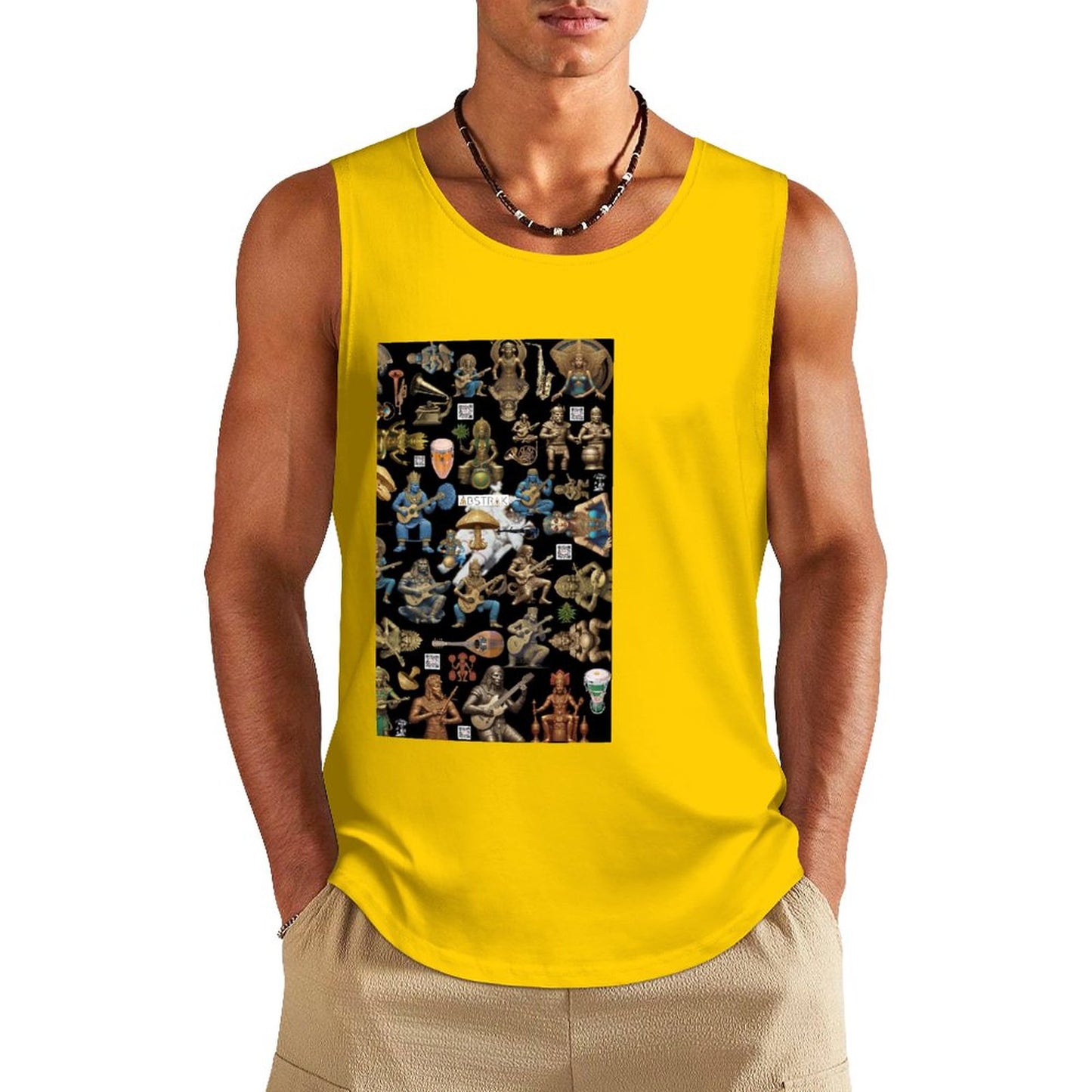 DTF 160gsm Men's Cotton Tank Top BX (Dual-sided Printing)