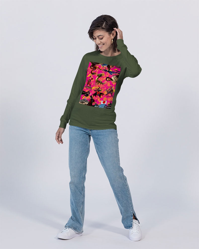 Trendy Abstrak Pattern Unisex Jersey Long Sleeve Tee | Bella + Canvas