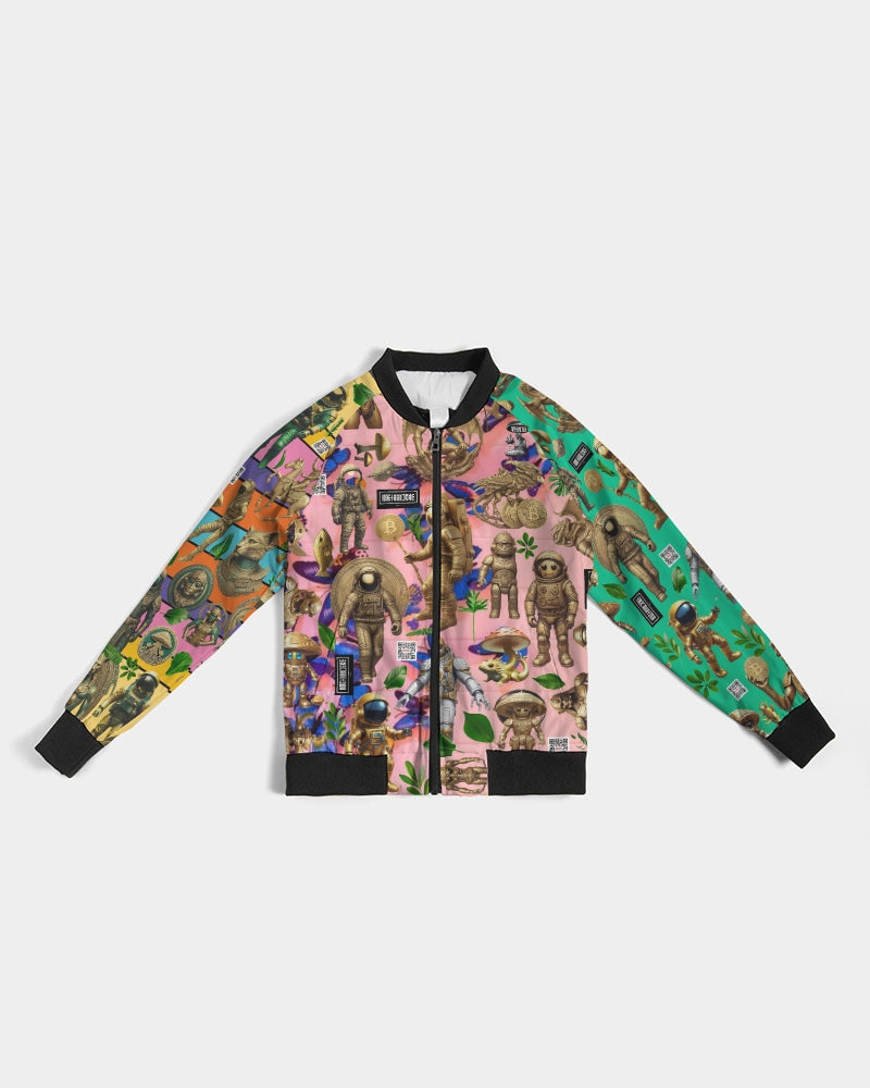 Ancient Abstrak Collection Women's All-Over Print Bomber Jacket