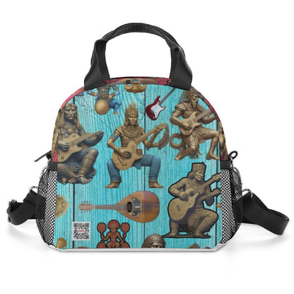 Insulated Lunch Crossbody Bag with Strap for Office School Picnic (All-Over Printing)