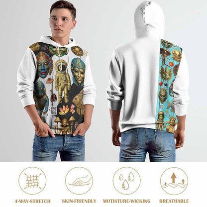 230gsm Men's Cool Hoodie with Double-layer Cap (All-Over Printing)