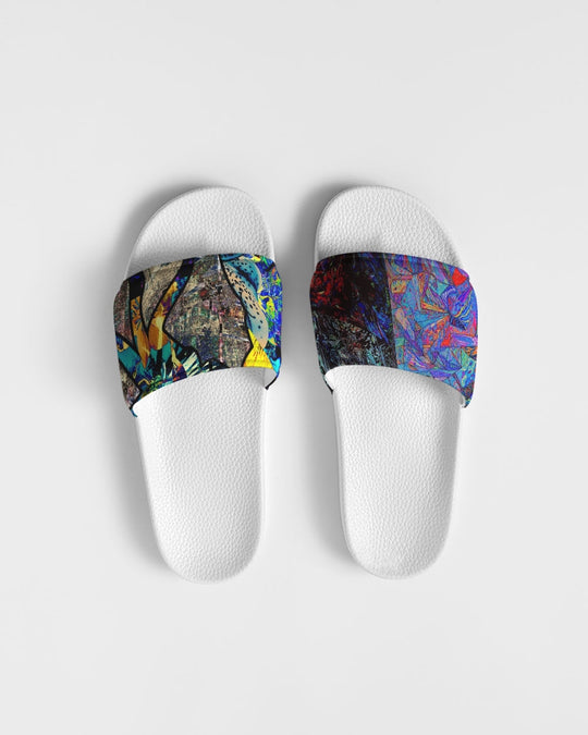 Psychedelic Space Abstract Design Women's Slide Sandal