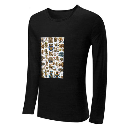 DTG 180gsm Men's Crewneck Long Sleeve T-shirt (Front Printing)