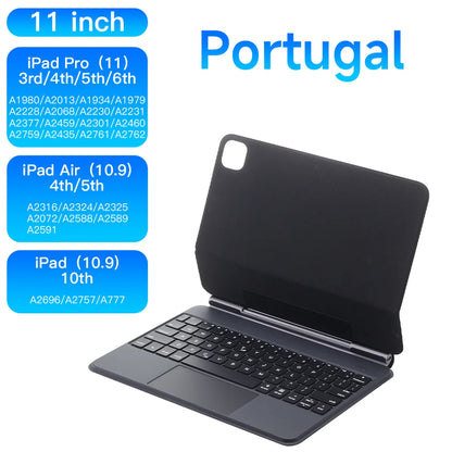 For iPad Magic Keyboard For iPad 10th Pro 11 12.9 3rd/4/5/6th Air 10.9 4/5th Ultra Slim Bluetooth Keyboard for iPad Accessories